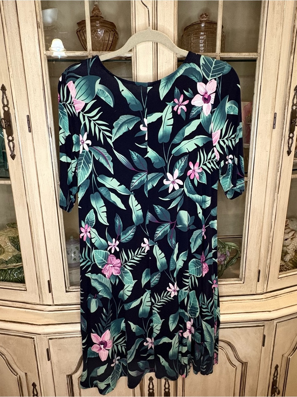 Old Navy Midi Dress with Pink Floral Print - Picture 3 of 6
